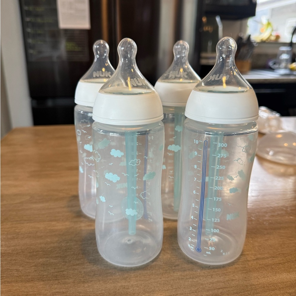 NUK Smooth Flow Pro Anti-Colic Baby Bottle - 10 oz/4 pk